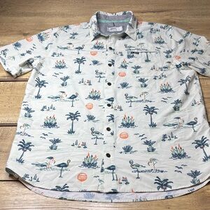 Men’s Jetty Bunker Casual Button Down Shirt Size Large